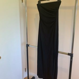 Long black strapless BCBG MAX AZRIA dress